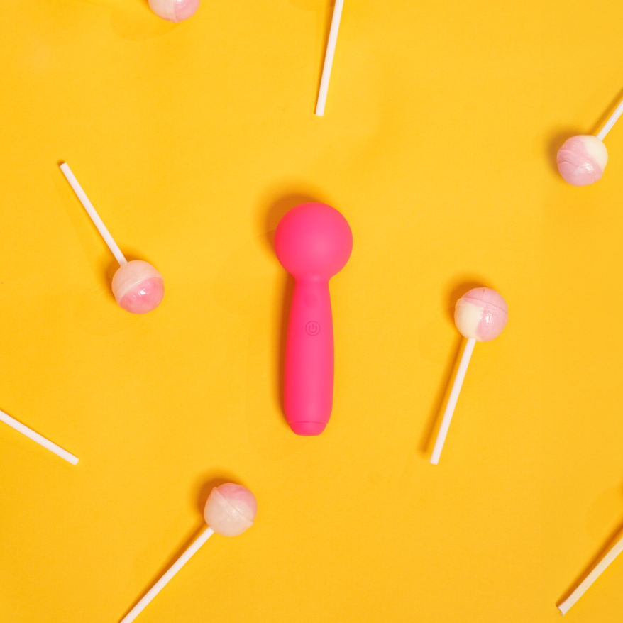 Lolly mini wand vibrator — front view